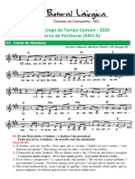 Partituras Tempo Comum 23o. Dom. Ano A 06-09-2020