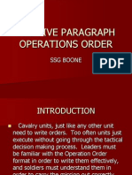 The Five Paragraph Operations Order