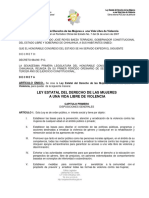 Ley Estatal Del Derecho de Las Mujeres A Una Vida Libre de Violencia