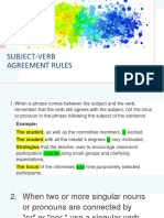 Subject Verb Agreement Rules