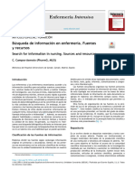 Búsqueda de Información en Enfermería. Fuentes y Recursos: Search For Information in Nursing. Sources and Resources