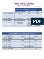 Schedule For Periodic Test I July 2023