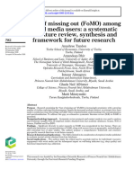 Fear of Missing Out (FoMO) Among Social Media Users A Systematic Literature Review, Synthesis and Framework For Future Research