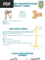 Lesiones Traumáticas de Brazo y Codos en Ninos y Adultos.