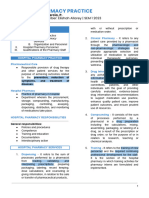 Hospital Pharmacy Practice - Prelim Notes - Hospital Pharmacy