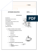 Atividade Avaliativa de Português