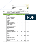 Presupuesto Doña Alicia