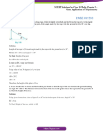 NCERT Solutions For Class 10 Maths Chapter 9 - Some Applications of Trigonometry