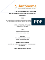 Implementación de Business Intelligence para Mejorar La Toma de Decision