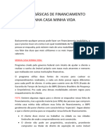 Regras Básicas de Financiamento Minha Casa Minha Vida