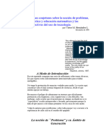 Algunas Conjeturas Sobre La Noción de Problema