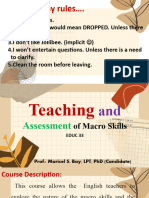 Teaching and Assessment