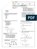 Lista Exercício Nomenclatura Hidrocarbonetos