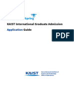 0530 - KAIST International Graduate Application For The 2024 Spring Admission