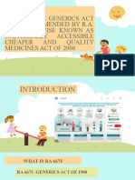 III. Ra 6675 Generics Law As Amended by Ra9502