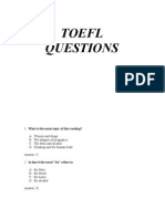 TOEFL Questions