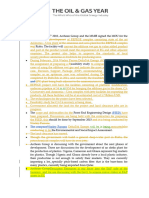 The Oil Gas Year EG 15 Archean Group Fact Check