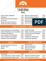 Menu Taberna en