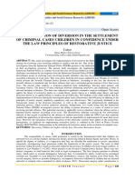 Implementation of Diversion in The Settlement of Criminal Cases Children in Confidence Under The Law Principles of Restorative Justice