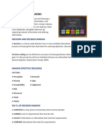 Notes - Decision Making