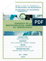 Sinopsis de La Biotecnología Ambiental y Su Cronología