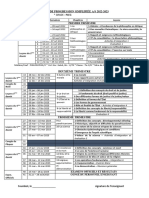 Fiche de Progression Tle CD 2022-2023