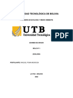 Universidad Tecnológica de Bolivia: Ingenieria en Ecologia Y Medio Ambiente