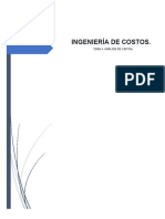 Ingeniería de Costos.: Tema 4. Análisis de Capital