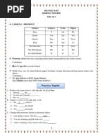 Rangkuman B, Inggris Kelas 3