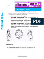 Organizacion de Defensa Civil para Quinto de Primaria