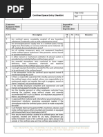 Official Confined Space Entry Checklist