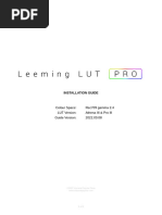 Leeming LUT Pro III Installation Guide