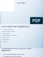 Warehouse & Storage Techniques - Lecture 3