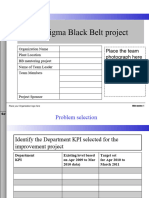 Six Sigma Problem Solving Project Documentation Template