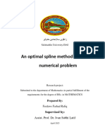 An Optimal Spline Method For Solving Numerical Problem - Ferdaws Farhad Rafiq