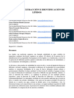 Pruebas de Extracción e Identificación de Lípidos