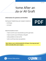 Going Home After An AV Fistula or AV Graft