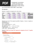 En Reprenant : Exercice 1. Complétez Les Conjugaisons Des Verbes Modaux