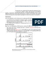 Thermal Decompositions of ZnO