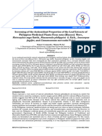 Screening of The Antioxidant Properties of The Leaf Extracts of Philippine Medicinal Plants Ficus Nota (Blanco) Merr.