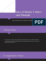 Characteristics of Islamic Culture and Thought