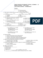 Class VIII - AI - Worksheet & Key