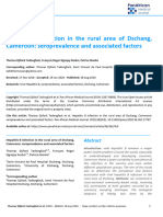 Article: Hepatitis B Infection in The Rural Area of Dschang, Cameroon: Seroprevalence and Associated Factors