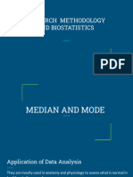 Median and Mode Calculation