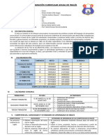 Programación Curricular Anual de Inglés Actualizado