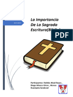 La Importancia de La Sagrada Escritura Biblia