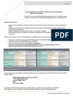 Ordering Instruction For Exporting Usp Dea Controlled Substance and List Chemical Reference Standards