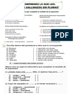 Ficha de Lectura Gallinazos Sin Plumas