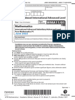 Edexcel IAL Pure Mathematics P1 June 2022 Wma11-01-Que-20220513