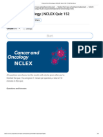 Cancer and Oncology - NCLEX Quiz 152 - ProProfs Quiz